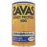 明治 SAVAS 香草口味蛋白粉 促进肌肉生长 健身 桶装 ザバス ホエイプロテイン100 バニラ 378G