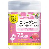 リケン 胶原蛋白 胎盘素 おやつにサプリZOO コラーゲン＋ヒアルロン酸＋プラセンタ 150粒