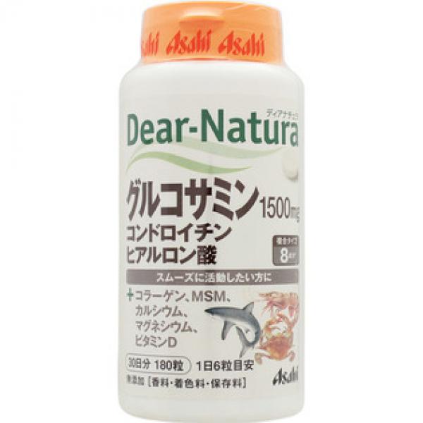 ASAHI 健康辅助食品 DEAR－NATURA グルコサミン コンドロイチン ヒアルロン酸 180粒（30日分）